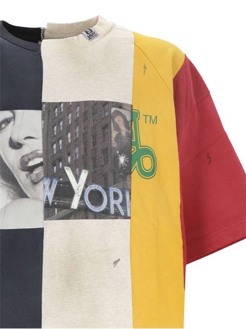 Colour-block panelled cotton T-shirt Mihara Yasuhiro | A10TS651MULTI